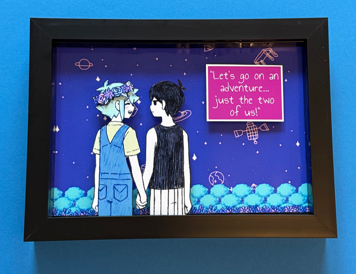 Omori “Let’s go on an adventure together .. Just the two of us” 3D Shadow Box Art