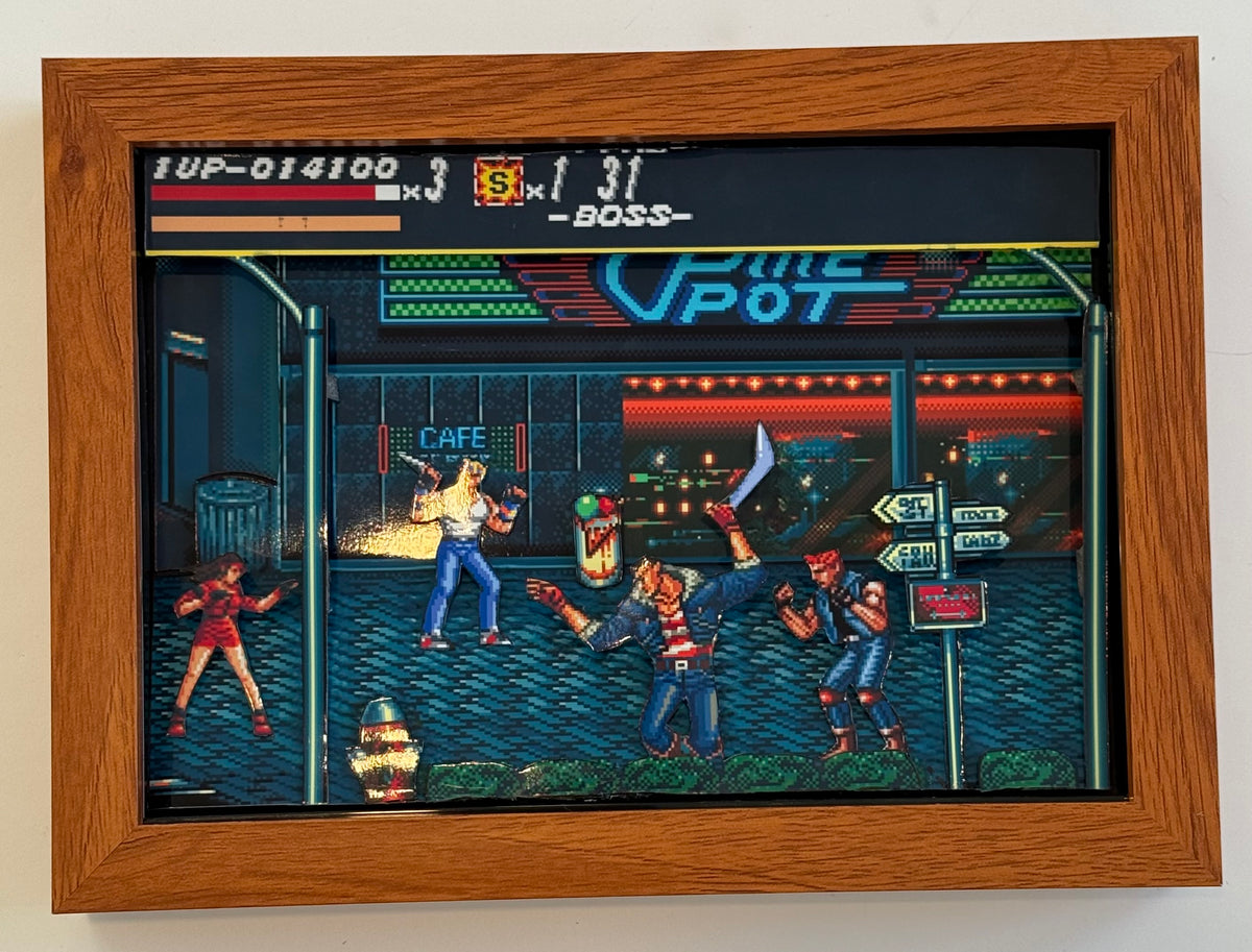 Streets of Rage 3D Shadow Box Art