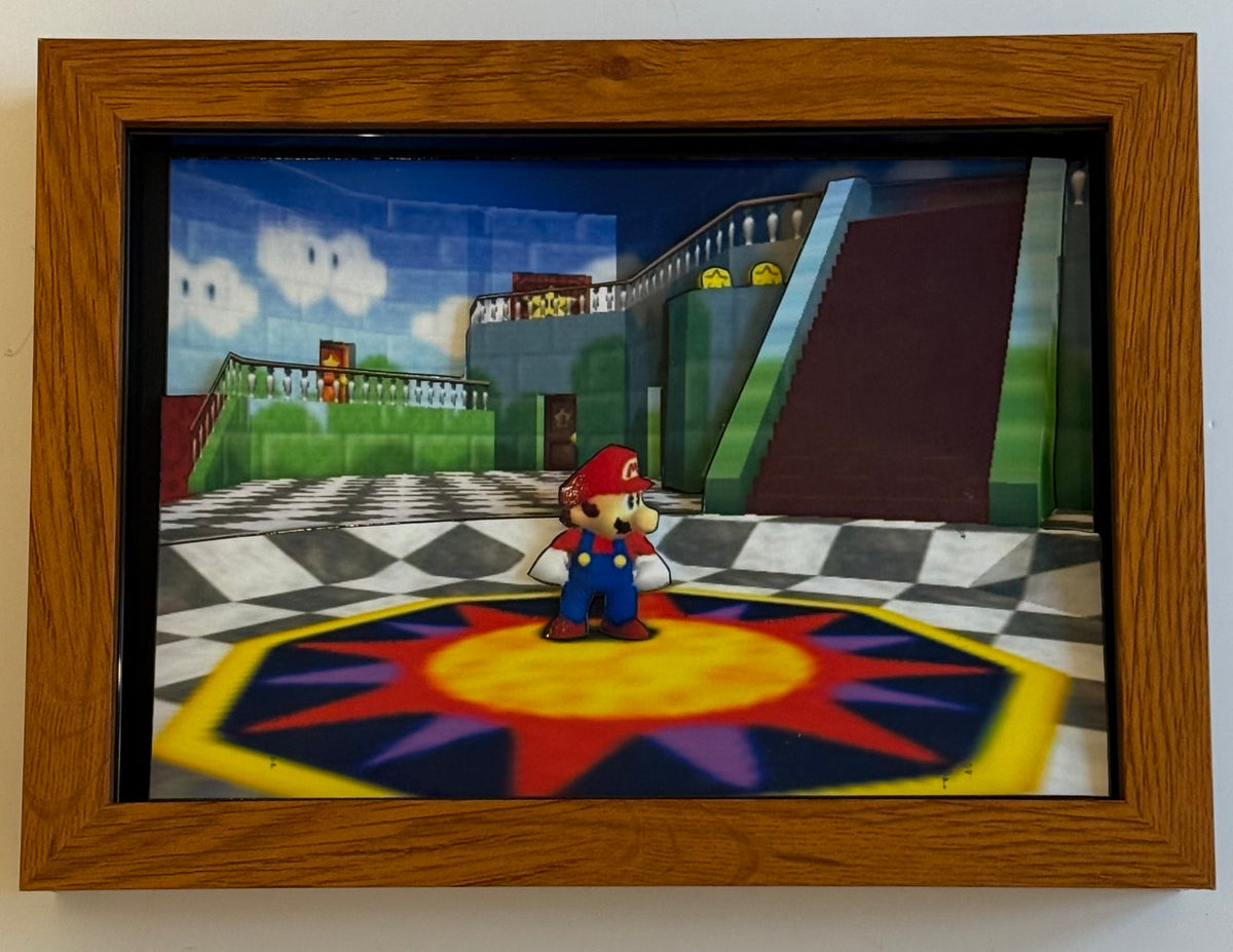 Mario 64 3D Shadow Box Art