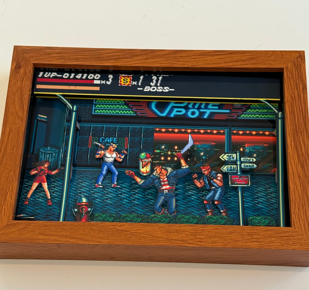 Streets of Rage 3D Shadow Box Art