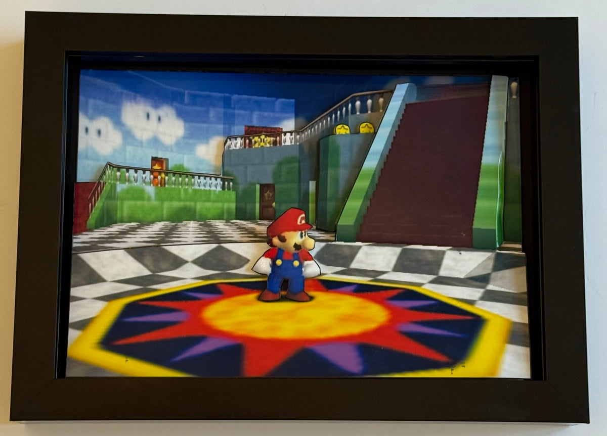 Mario 64 3D Shadow Box Art