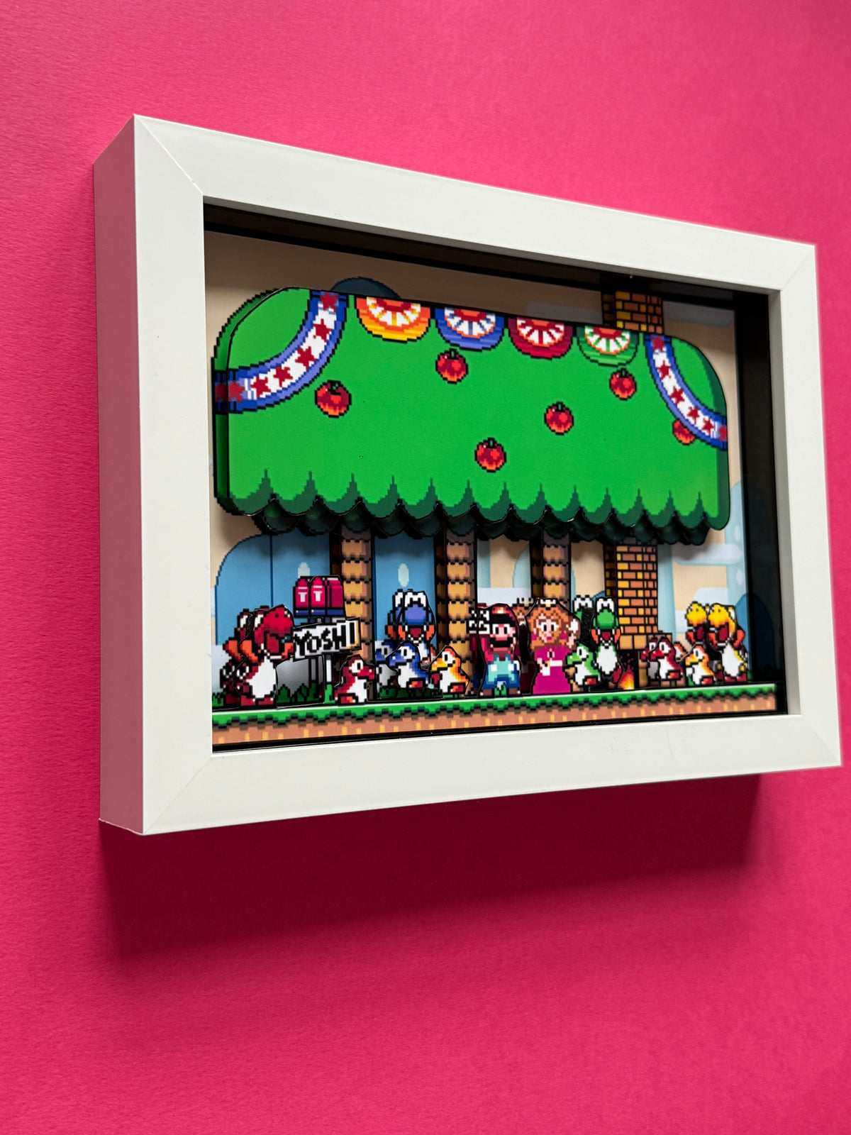 Super Mario World Yoshi’s House 3D Shadow Box Art