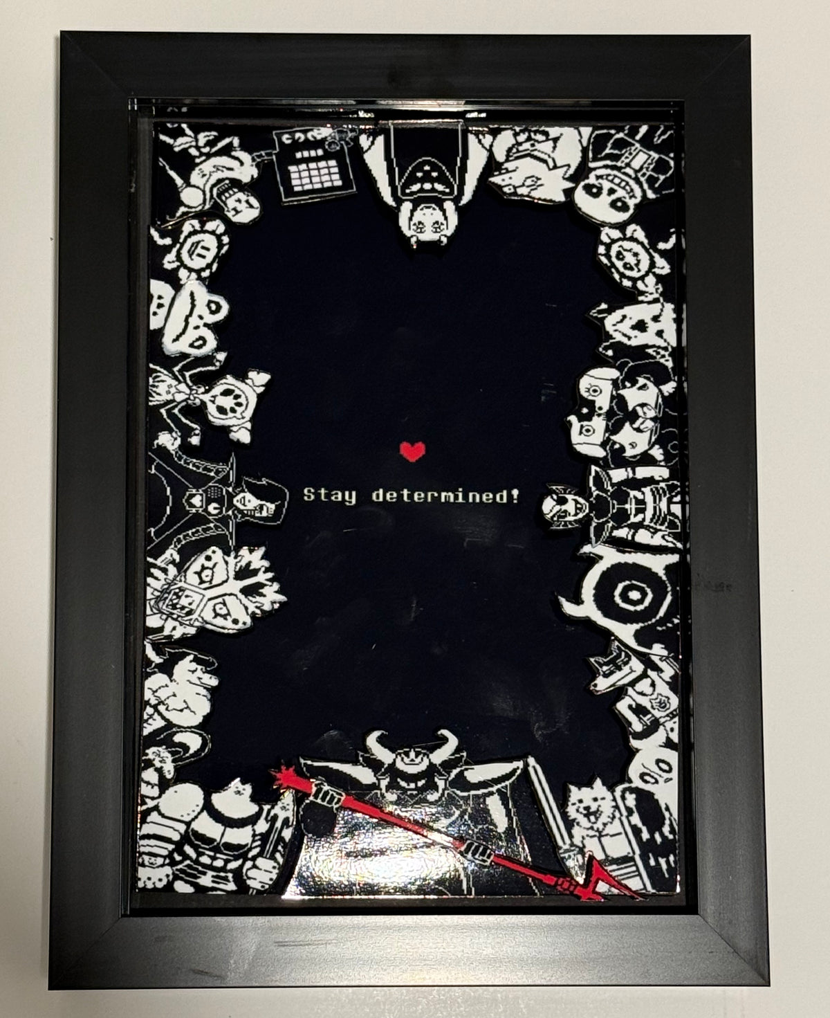 Undertale Stay Determined 3D Shadow Box Art