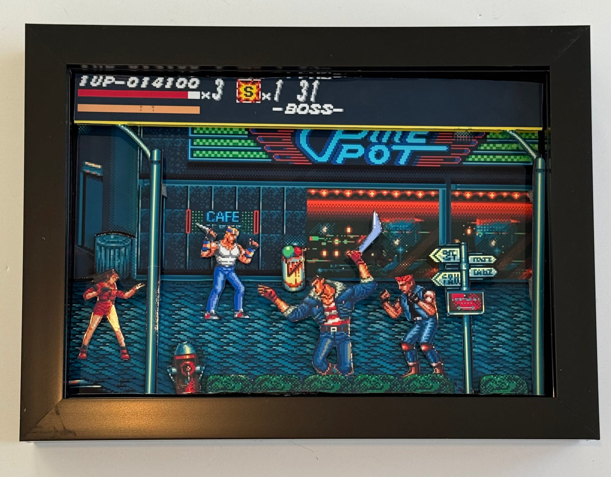 Streets of Rage 3D Shadow Box Art