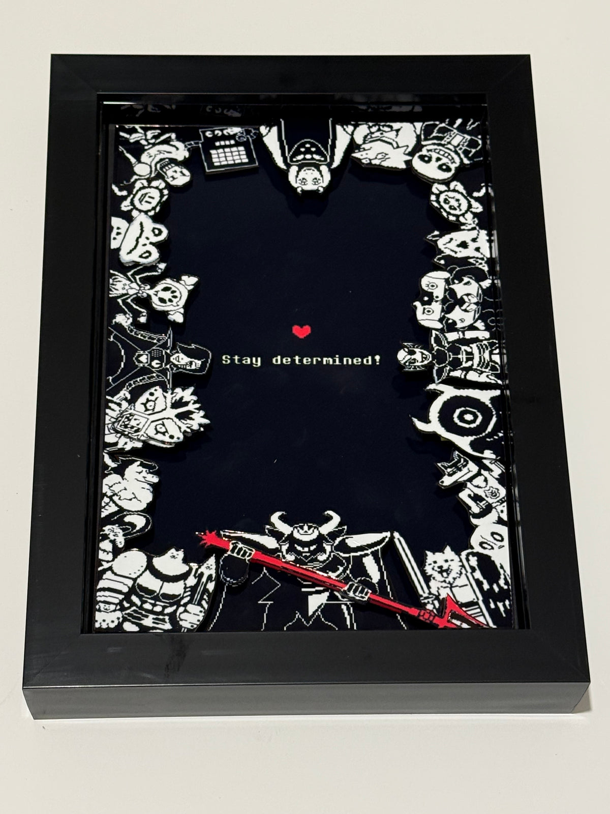 Undertale Stay Determined 3D Shadow Box Art