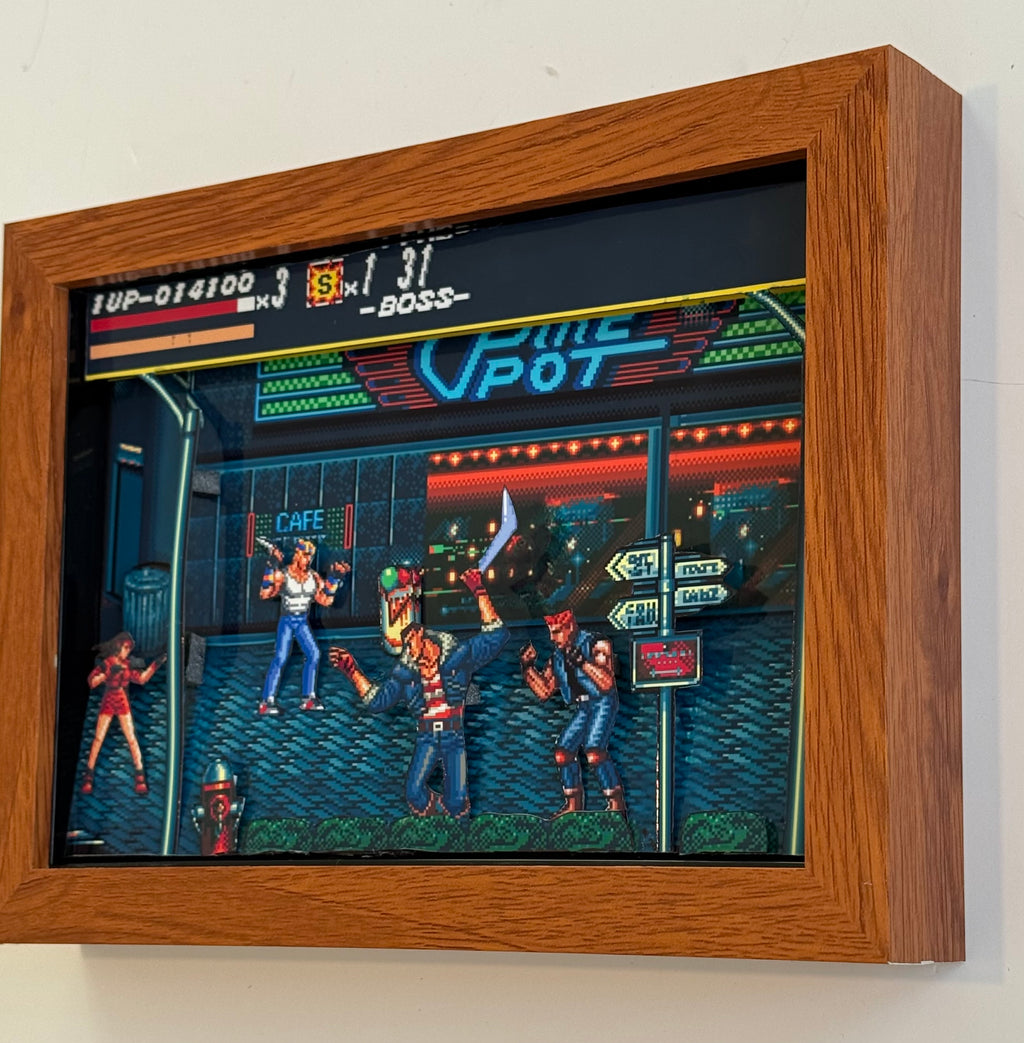 Streets of Rage 3D Shadow Box Art
