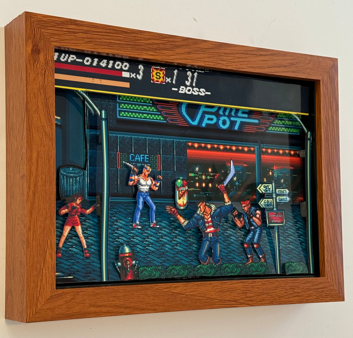 Streets of Rage 3D Shadow Box Art