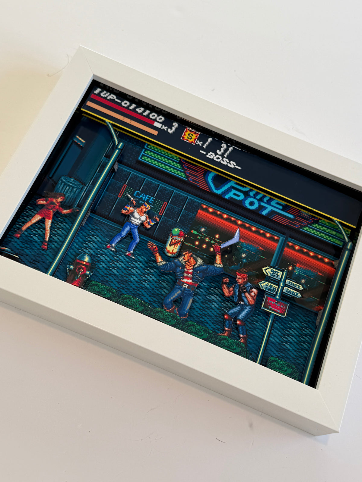 Streets of Rage 3D Shadow Box Art