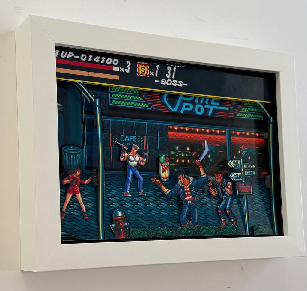 Streets of Rage 3D Shadow Box Art