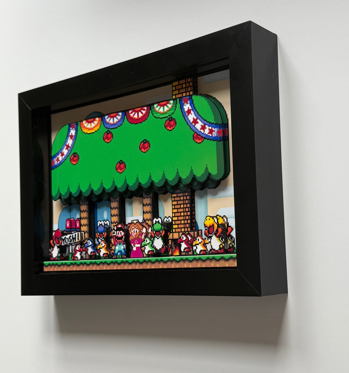 Super Mario World Yoshi’s House 3D Shadow Box Art