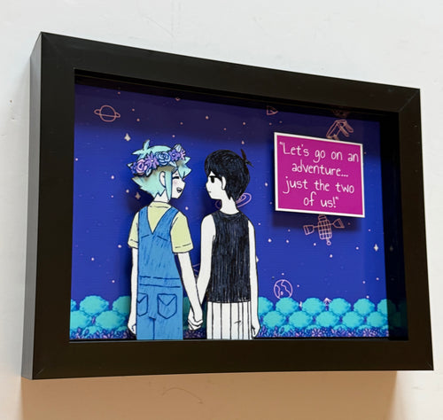 Omori “Let’s go on an adventure together .. Just the two of us” 3D Shadow Box Art