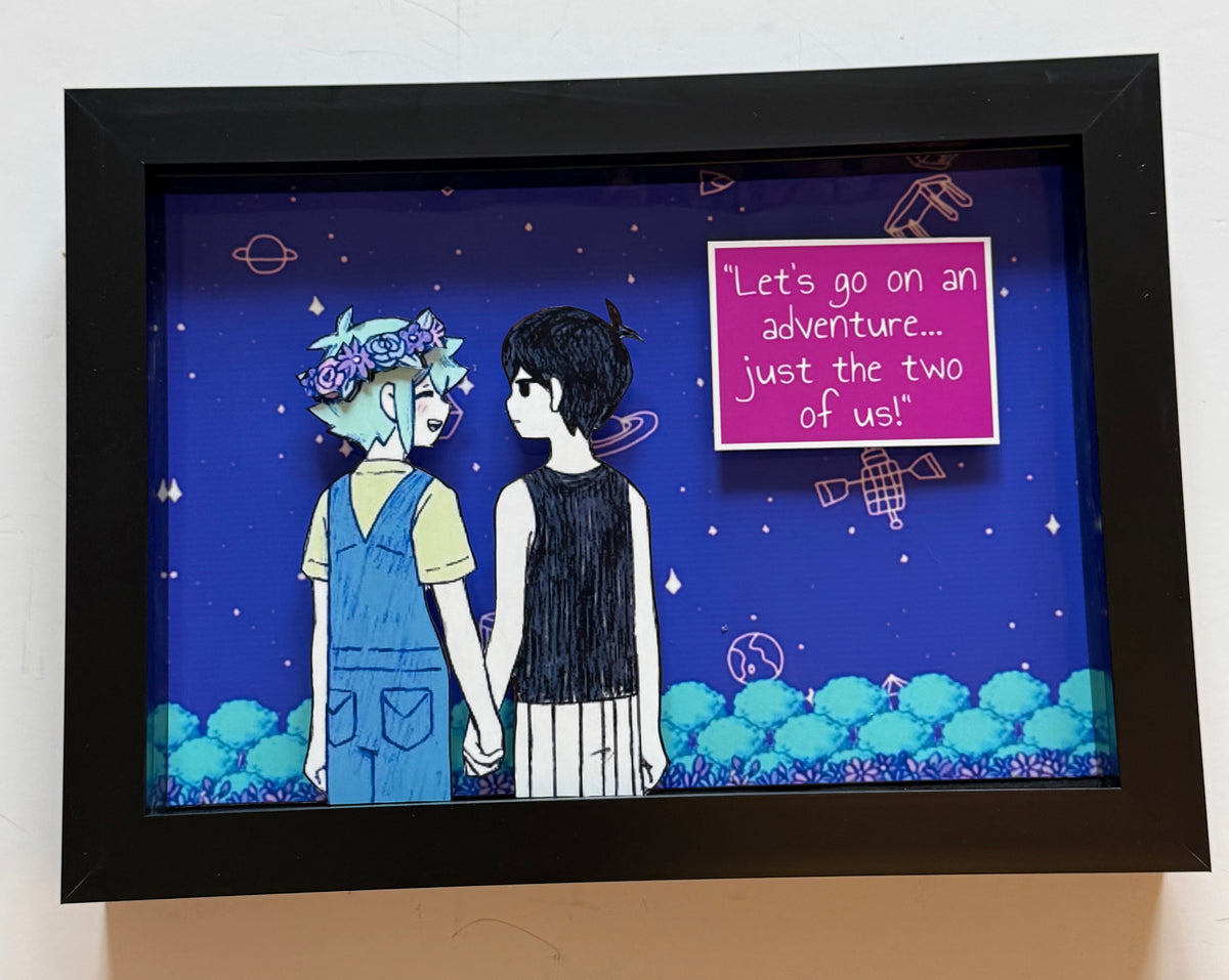 Omori “Let’s go on an adventure together .. Just the two of us” 3D Shadow Box Art