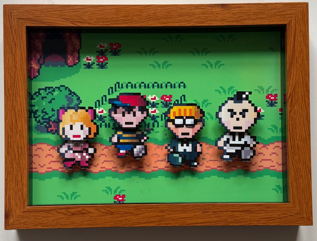 Earthbound Sprites 3D Shadow Box Art