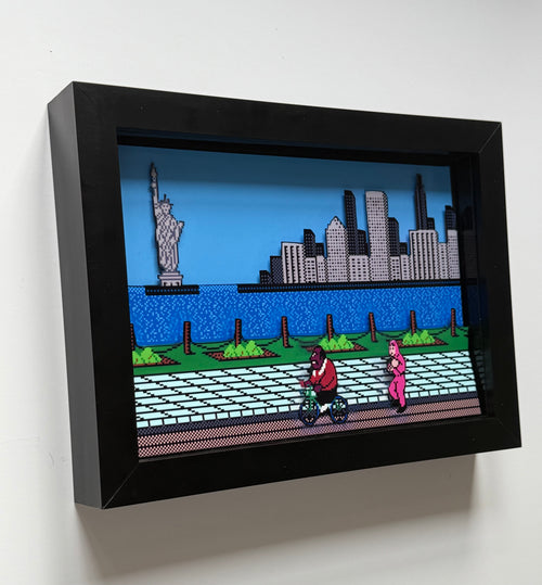 Punch Out 3D Shadow Box Art