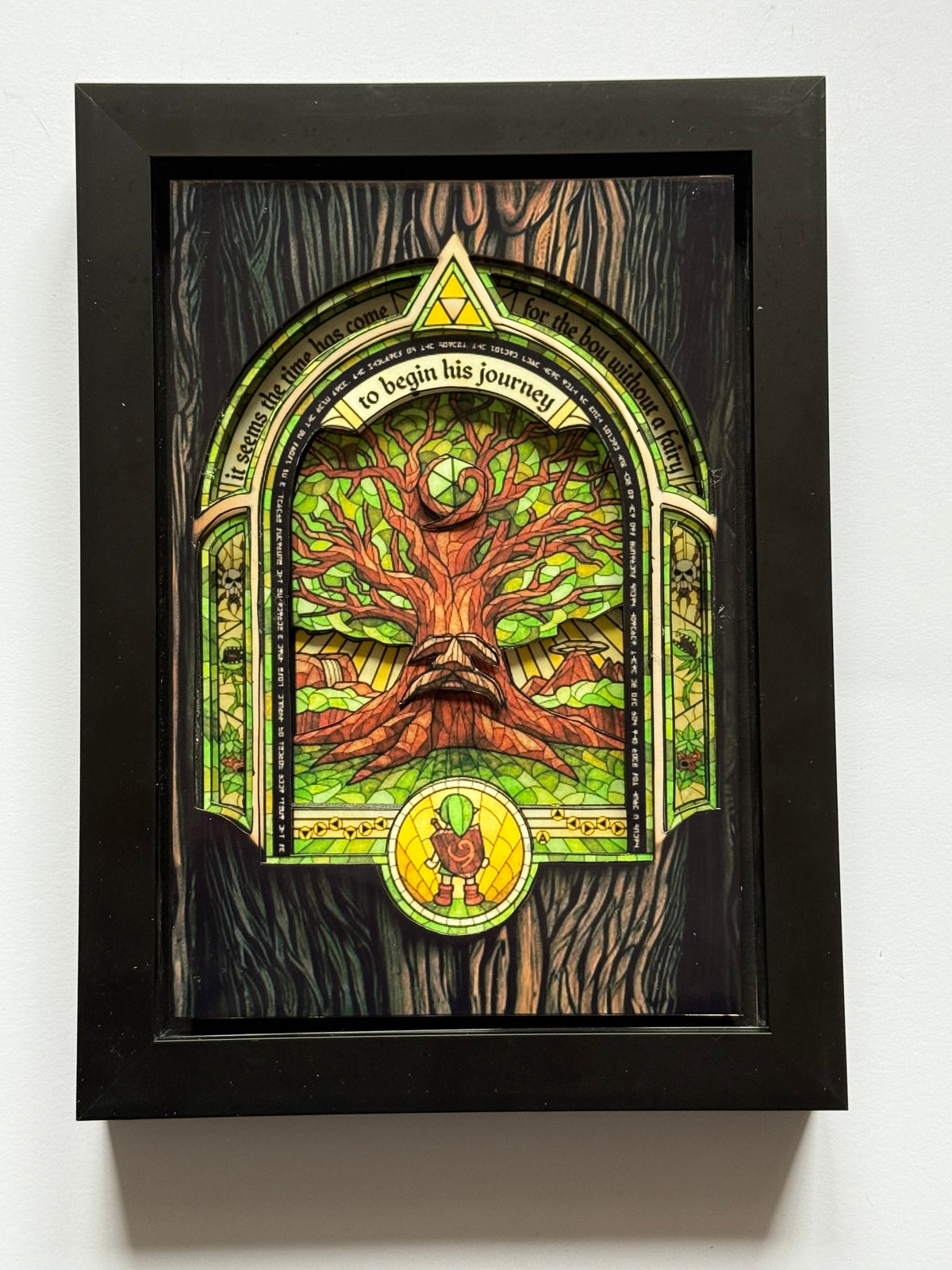 Zelda Deku Tree 3D Shadow Box Art