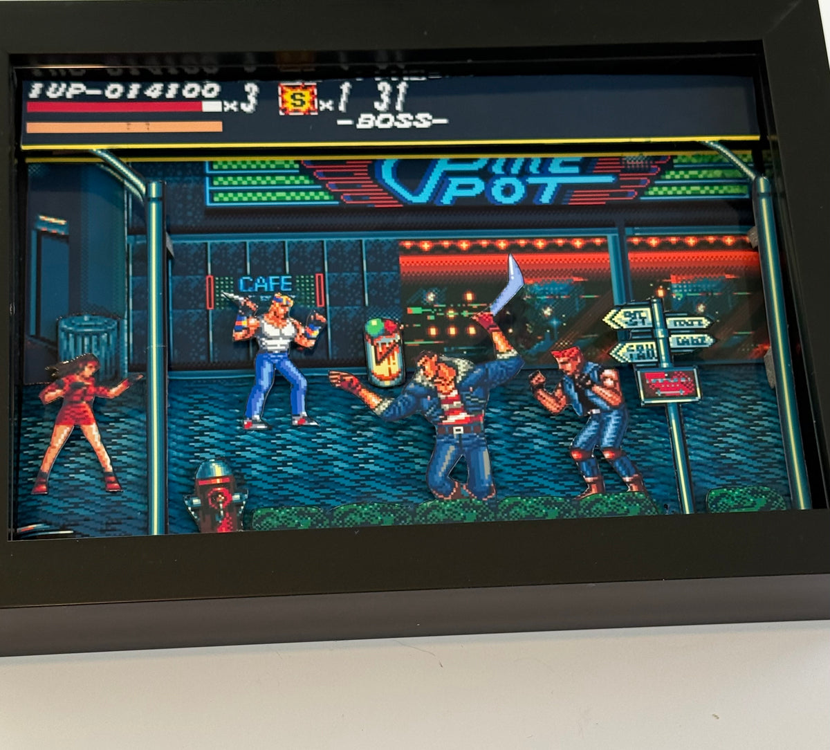 Streets of Rage 3D Shadow Box Art