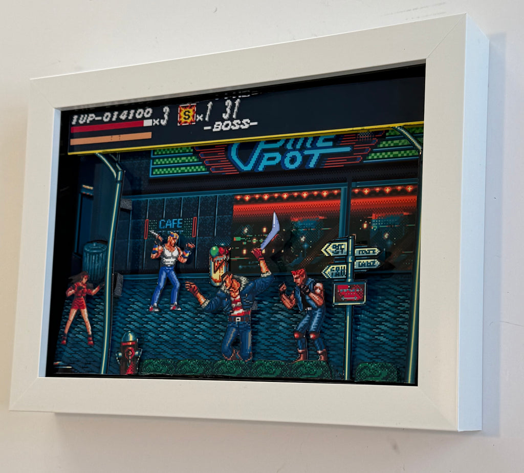 Streets of Rage 3D Shadow Box Art