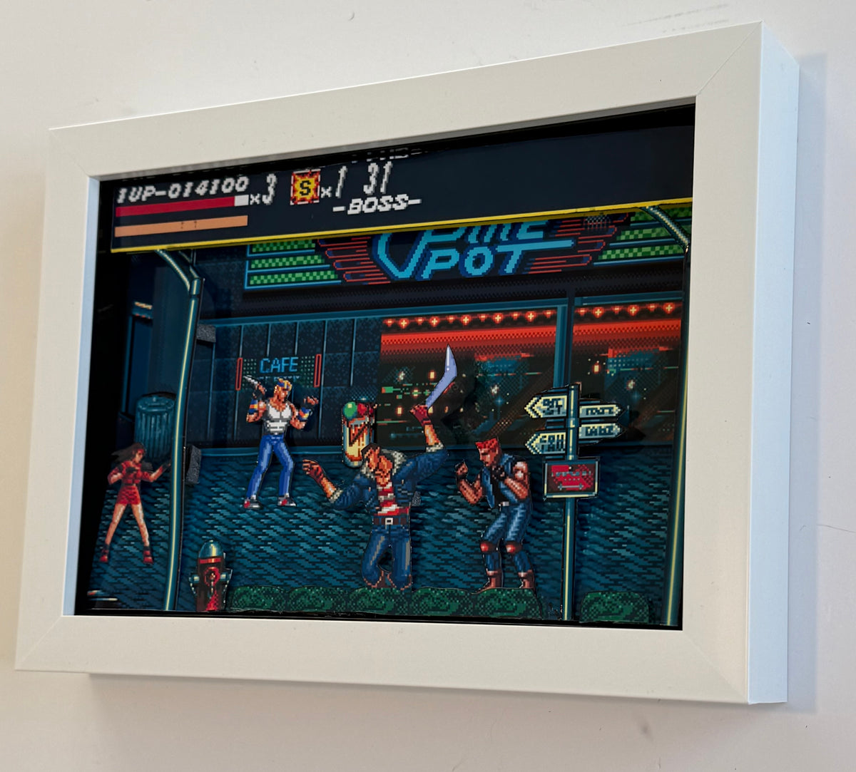 Streets of Rage 3D Shadow Box Art