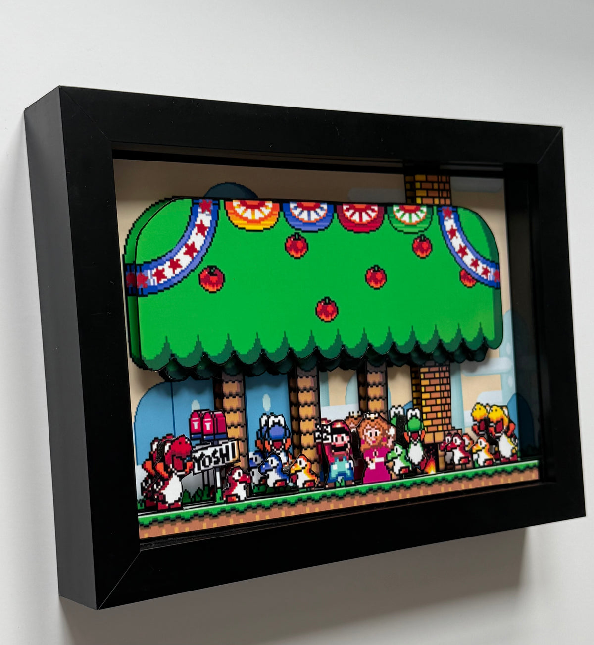 Super Mario World Yoshi’s House 3D Shadow Box Art