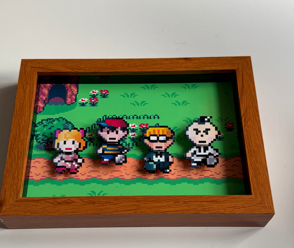 Earthbound Sprites 3D Shadow Box Art