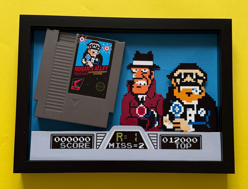 Hogans Alley NES Cartridge  3D Shadow Box Art