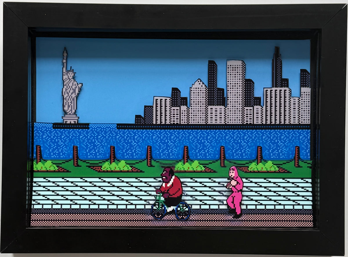 Punch Out 3D Shadow Box Art