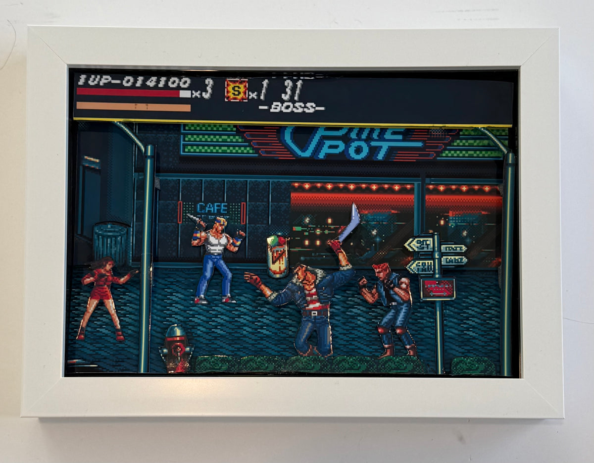 Streets of Rage 3D Shadow Box Art