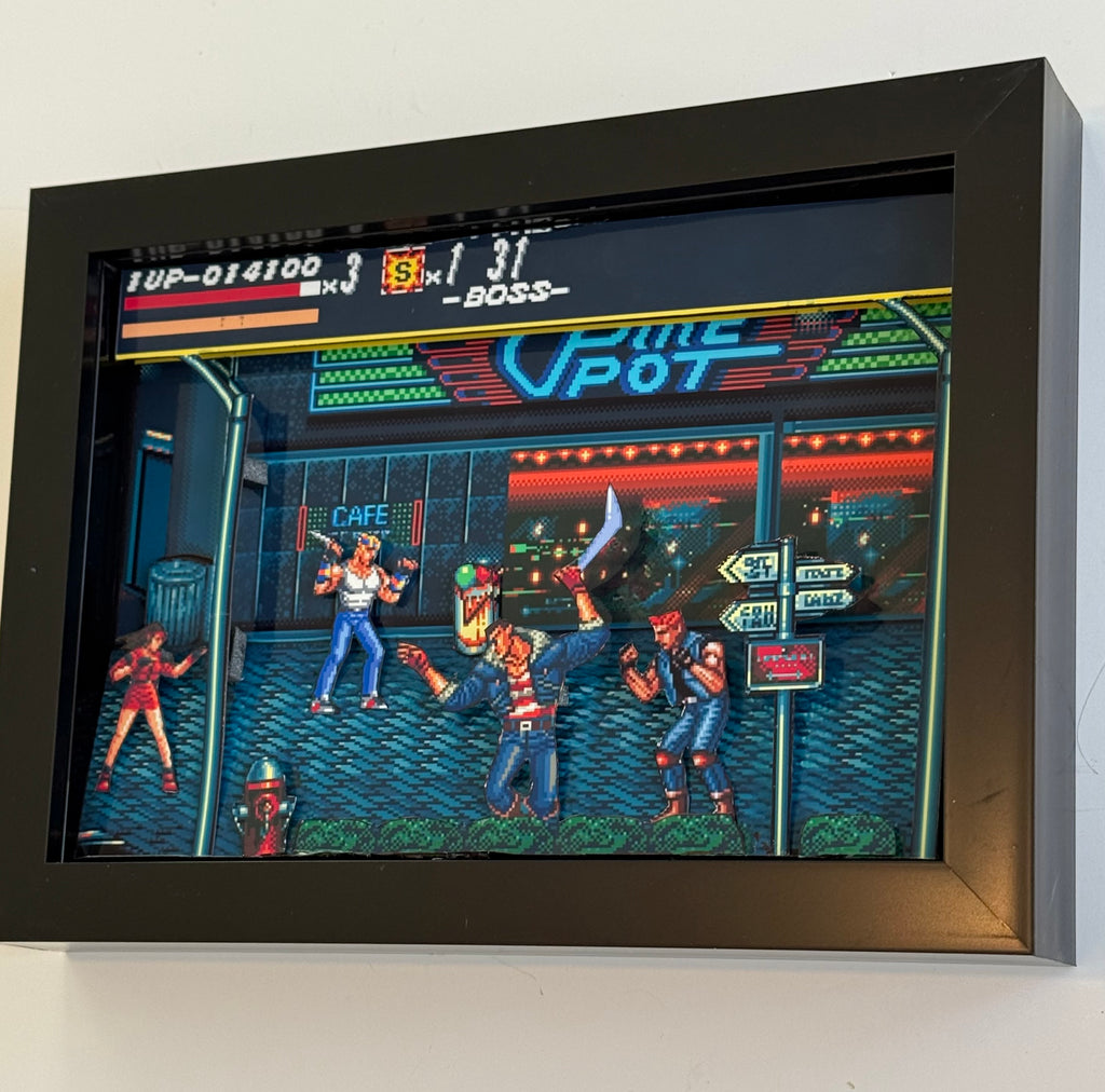 Streets of Rage 3D Shadow Box Art
