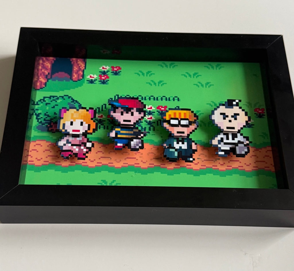 Earthbound Sprites 3D Shadow Box Art