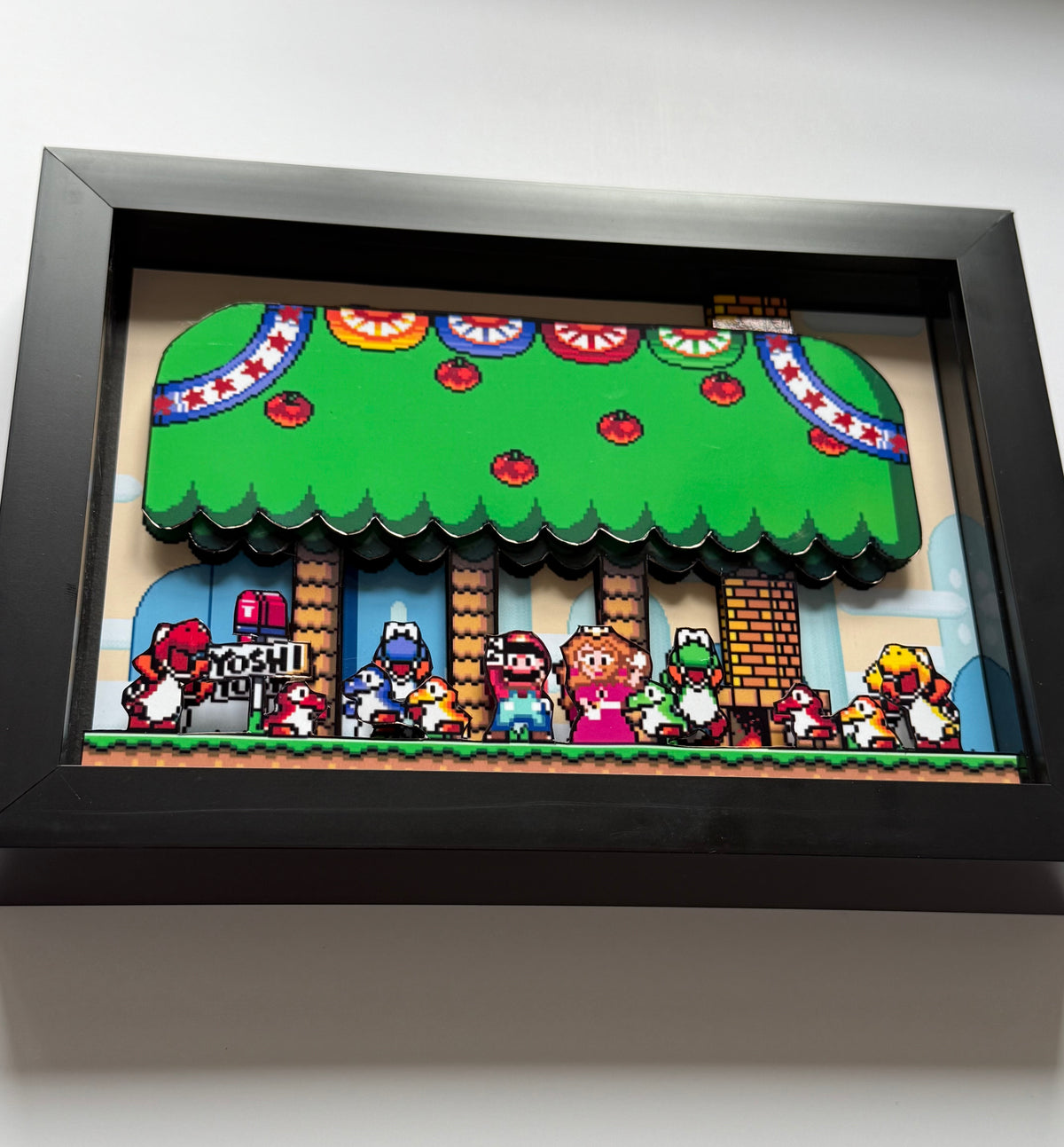 Super Mario World Yoshi’s House 3D Shadow Box Art
