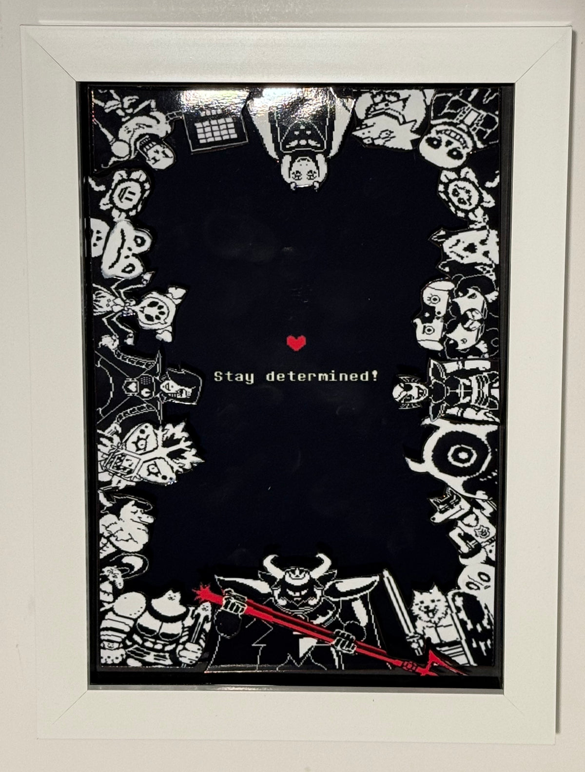 Undertale Stay Determined 3D Shadow Box Art