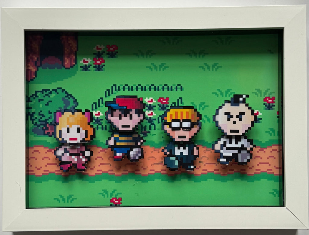 Earthbound Sprites 3D Shadow Box Art