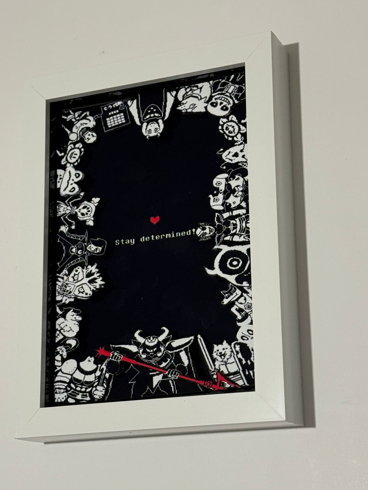 Undertale Stay Determined 3D Shadow Box Art