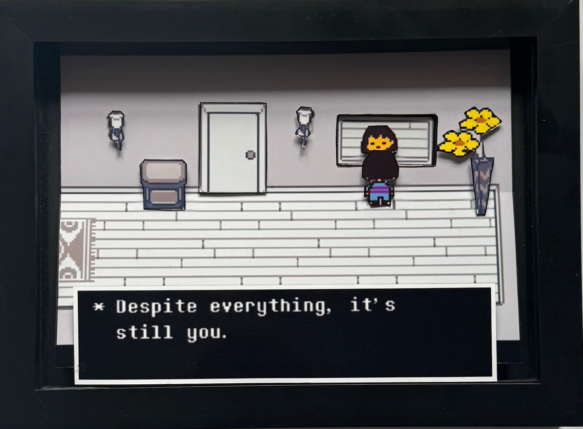 Undertale "Despite Everything It's Still You" 3D Shadow Box Art