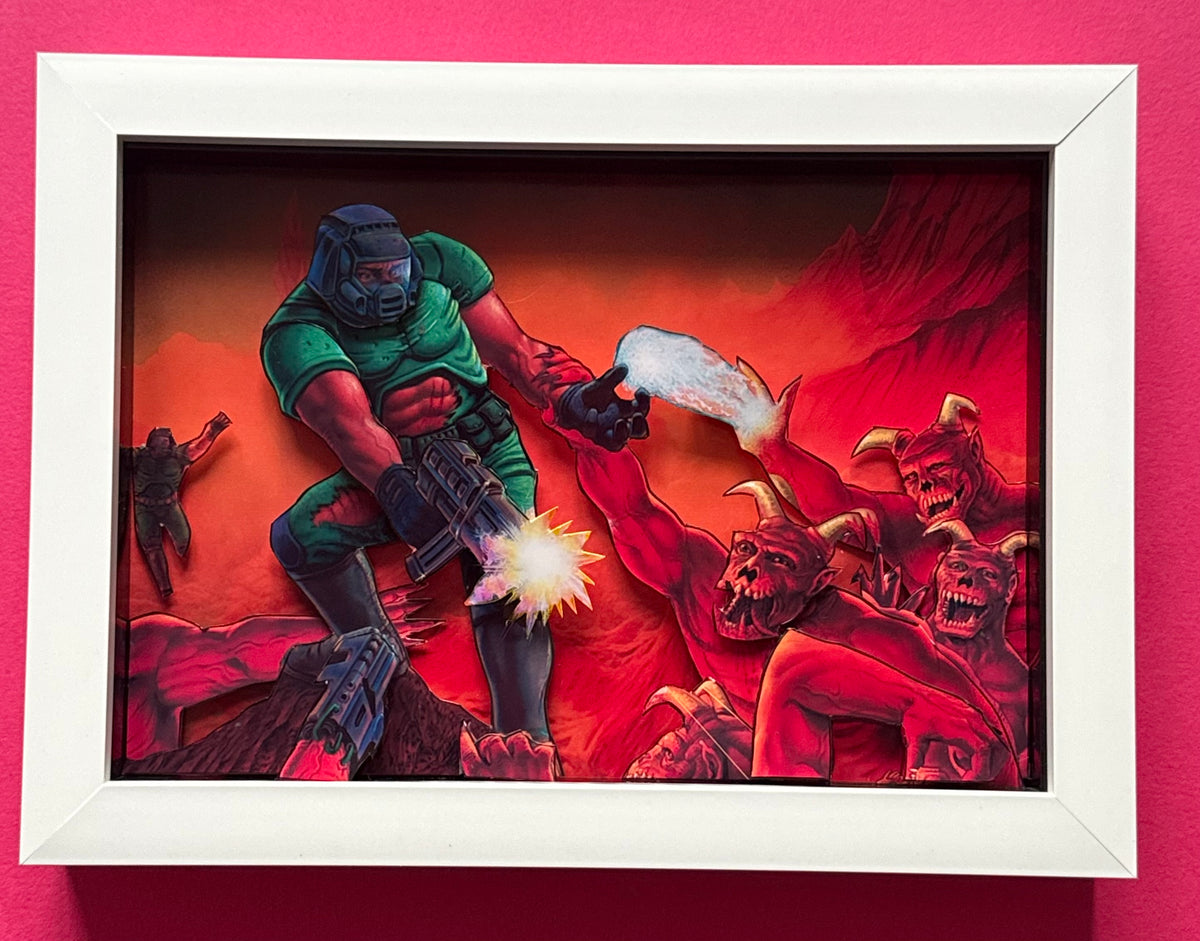 DOOM 3D Shadow Box Art