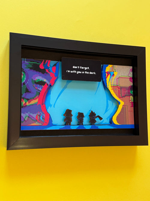 Deltarune " Dont Forget I'm With You in the Dark " 3D Shadow Box Art
