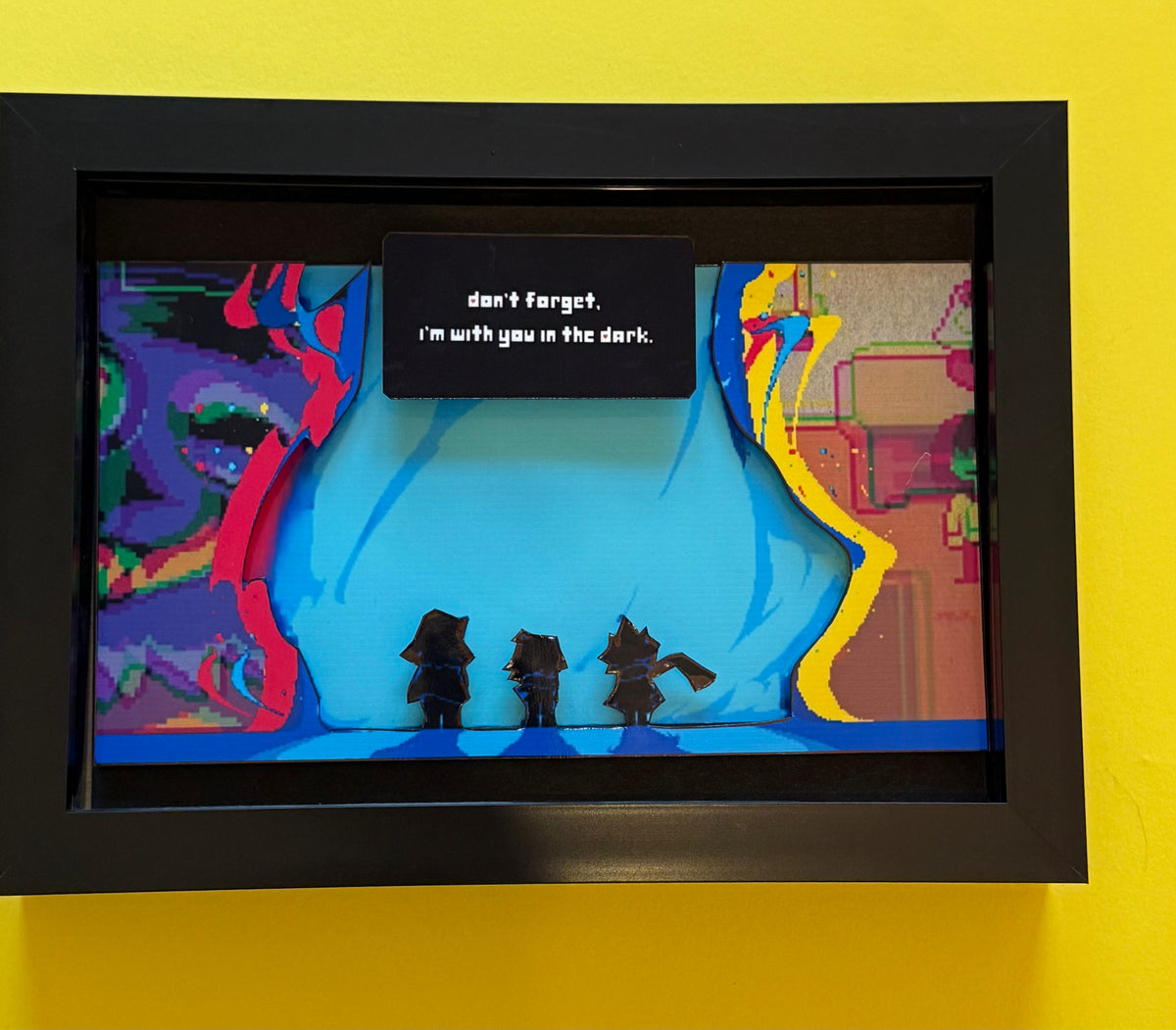 Deltarune " Dont Forget I'm With You in the Dark " 3D Shadow Box Art