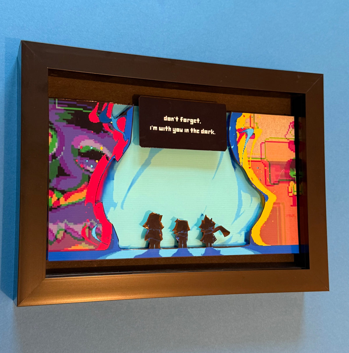 Deltarune " Dont Forget I'm With You in the Dark " 3D Shadow Box Art