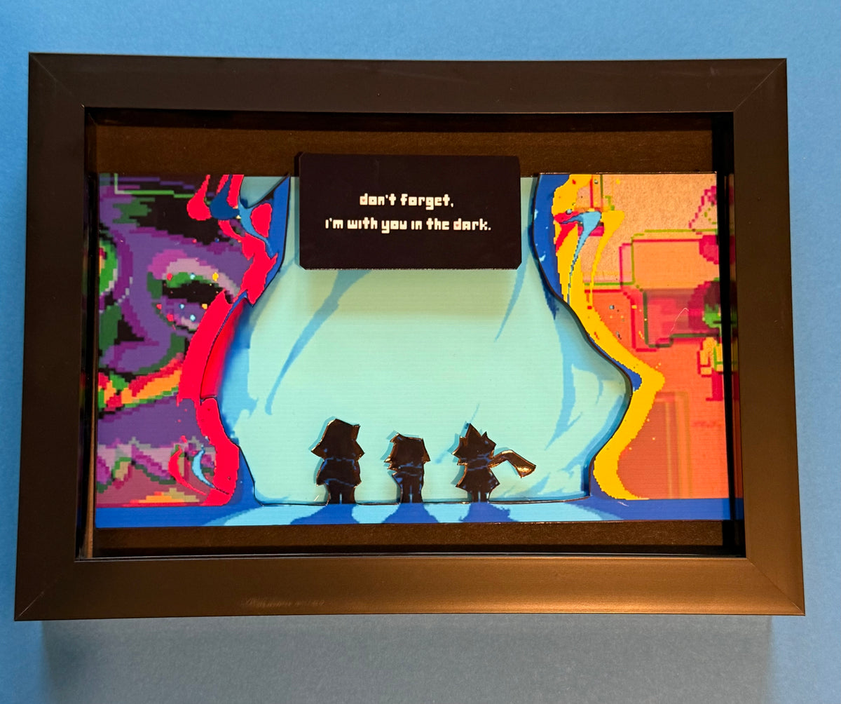 Deltarune " Dont Forget I'm With You in the Dark " 3D Shadow Box Art