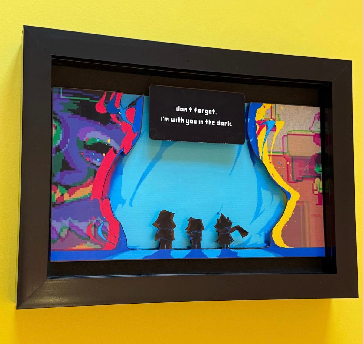 Deltarune " Dont Forget I'm With You in the Dark " 3D Shadow Box Art